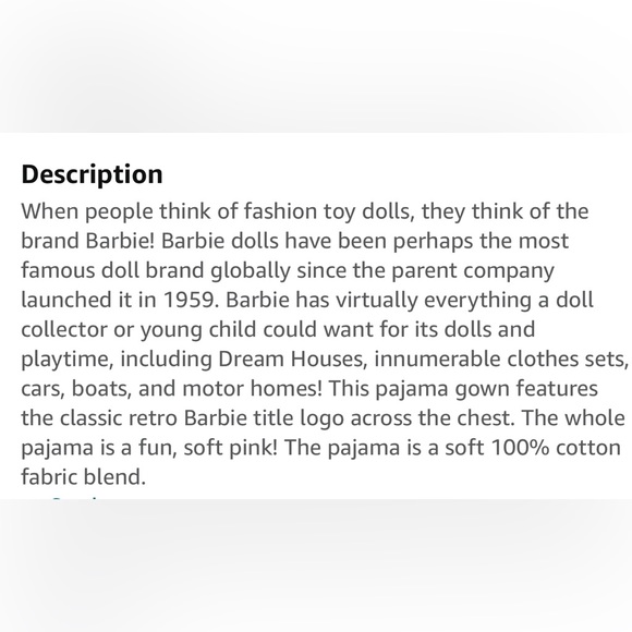 🩷NEW Barbie Womens' Classic Retro Title Logo Nightgown Sleep Pajama Shirt🩷 - Picture 6 of 7